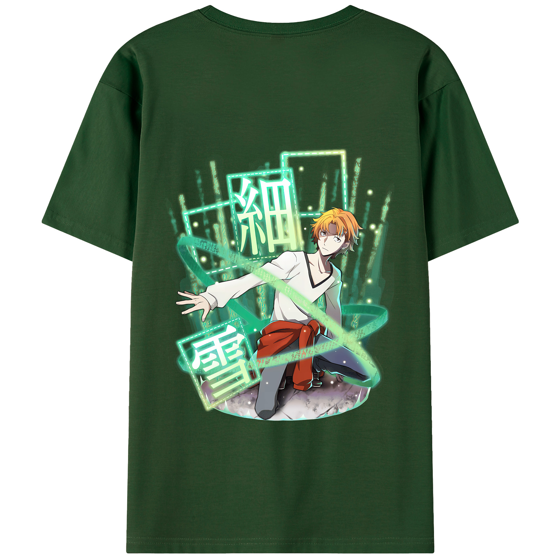 （画像用） 文豪ストレイドッグス Bungo Stray Dogs 綿100％半袖Tシャツ（背面プリント）